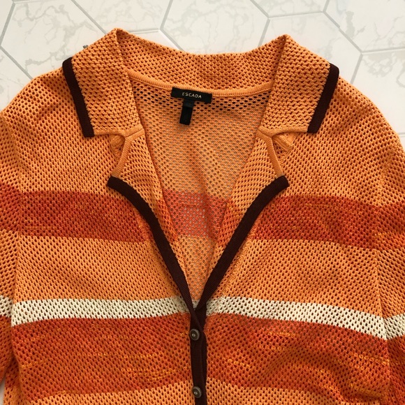 Escada Orange Cardigan Sweater - Picture 2 of 11